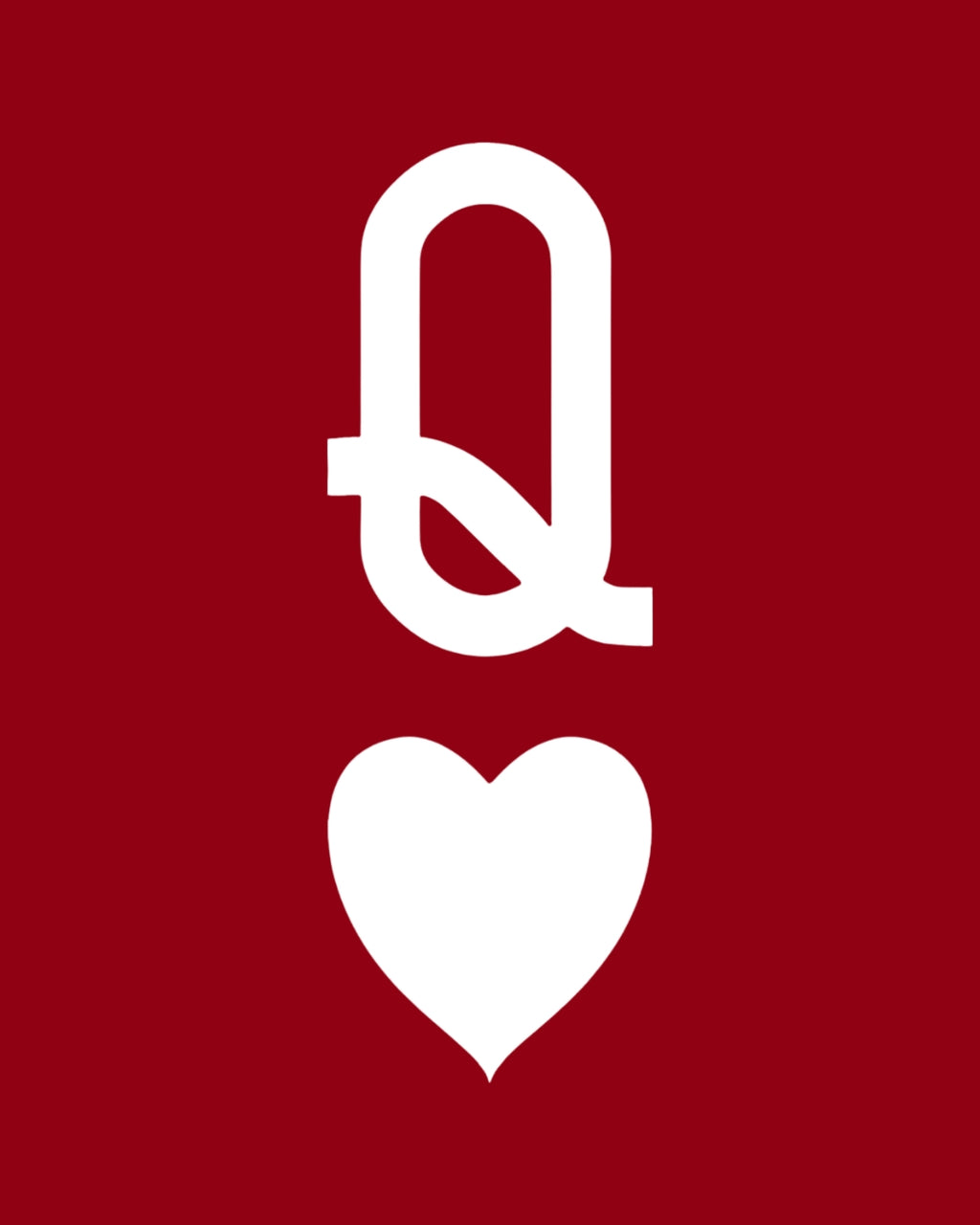 Queen of hearts | Regular Fit T-Shirt (Maroon)