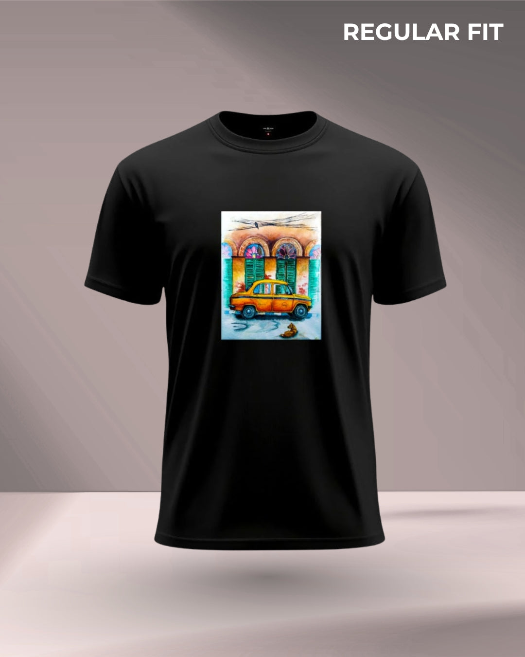 Yellow Taxis | Regular Fit T-Shirt (Black)
