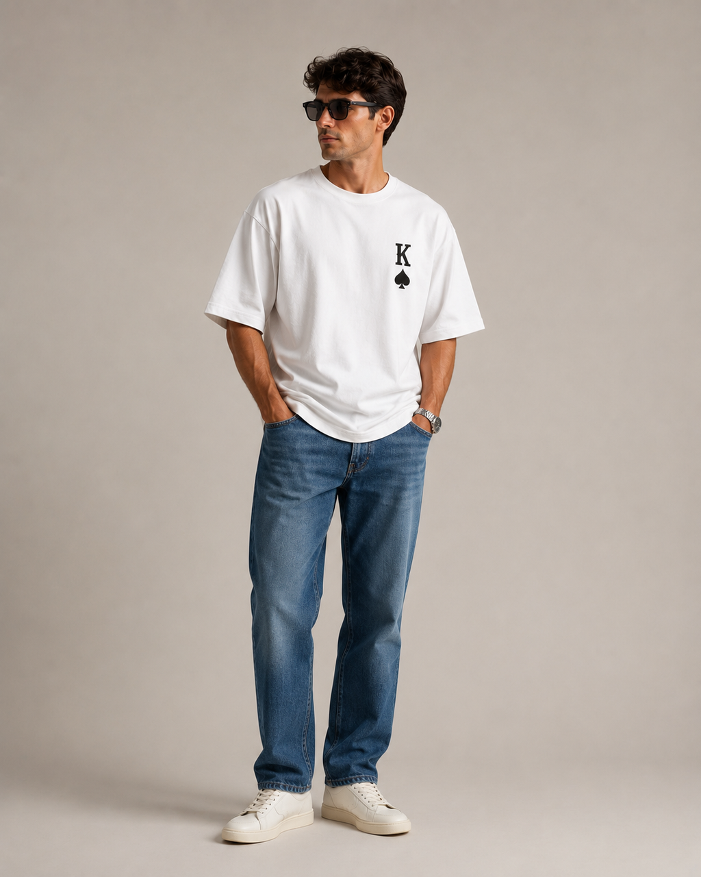 King of Spades | Men's | Oversized Fit | White