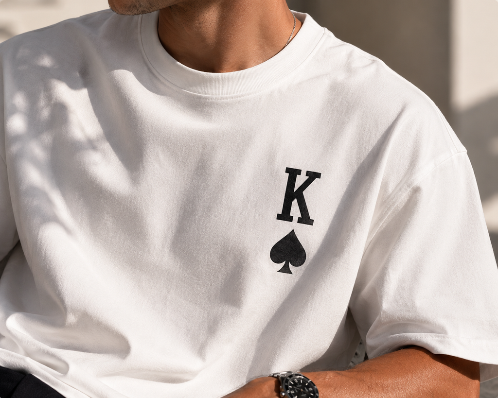 King of Spades | Men's | Oversized Fit | White