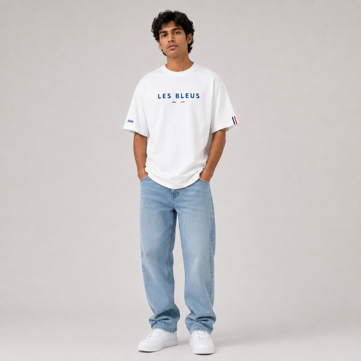 Les Bleus | France | Unisex | Oversized Fit | White | Cotton-French Terry | 240 gsm