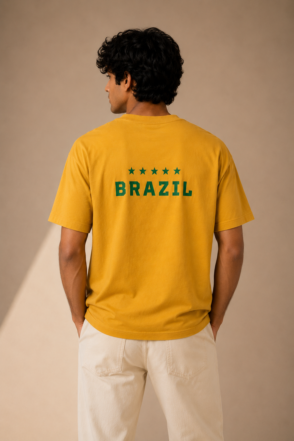 JOGA BONITO | Brazil | Unisex | Regular Fit | Mustard Yellow | Cotton | 180 gsm