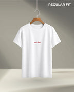 Red flag | Regular Fit T-Shirt (Maroon & White)