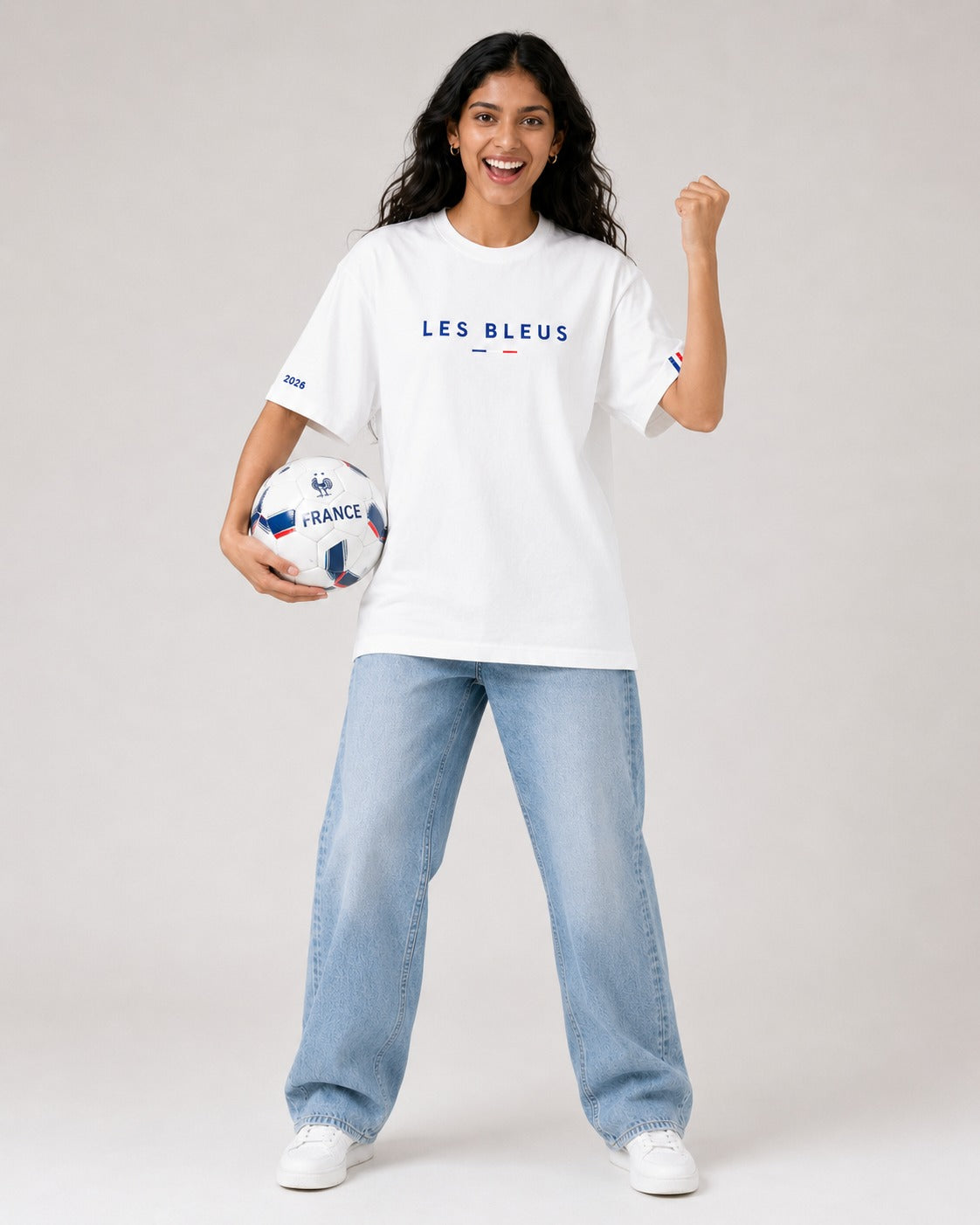 Les Bleus | France | Unisex | Oversized Fit | White | Cotton-French Terry | 240 gsm