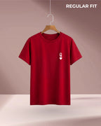 Queen of hearts | Regular Fit T-Shirt (Maroon)