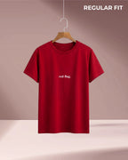Red flag | Regular Fit T-Shirt (Maroon & White)