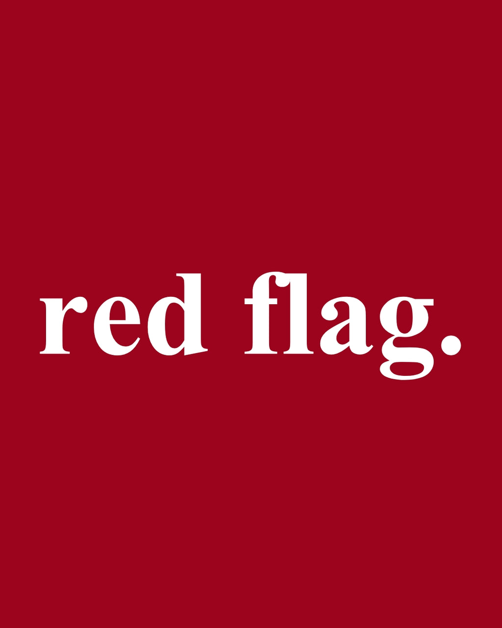 Red flag | Regular Fit T-Shirt (Maroon & White)